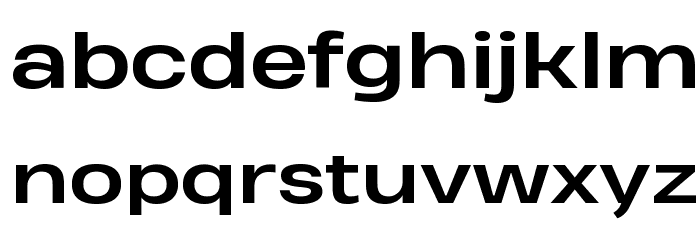 Heading Pro Wide Trial Bold Font LOWERCASE