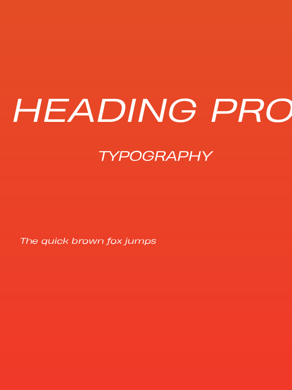 Heading Pro Wide Trial Book Italic Poster