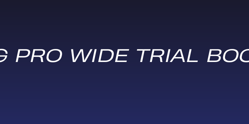 Heading Pro Wide Trial Book Italic Social Header