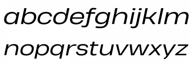 Heading Pro Wide Trial Book Italic फ़ॉन्ट लोअरकेस