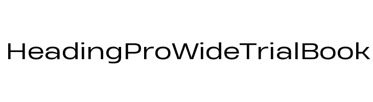 Heading Pro Wide Trial Book  لخطوط تنزيل
