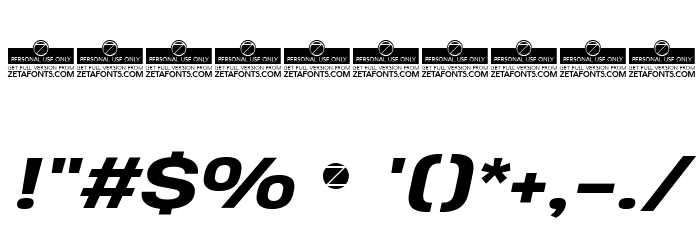 Heading Pro Wide Trial ExtraBold Italic Font OTHER CHARS