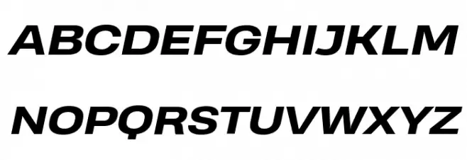 Heading Pro Wide Trial ExtraBold Italic フォント 大文字