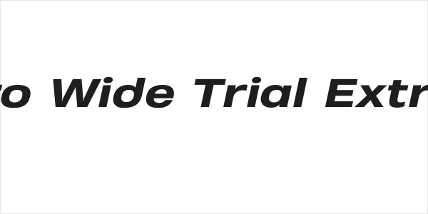 Heading Pro Wide Trial ExtraBold Italic Logo