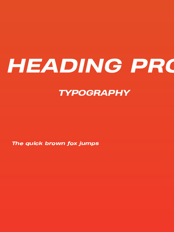 Heading Pro Wide Trial ExtraBold Italic Poster