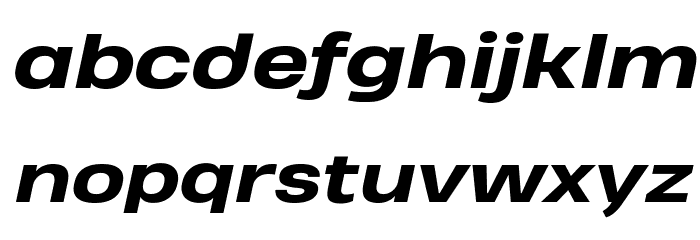 Heading Pro Wide Trial ExtraBold Italic Font LOWERCASE