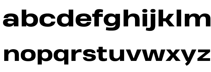 Heading Pro Wide Trial ExtraBold Font LOWERCASE