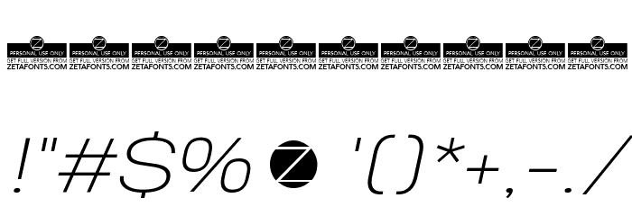Heading Pro Wide Trial ExtraLight Italic Font OTHER CHARS