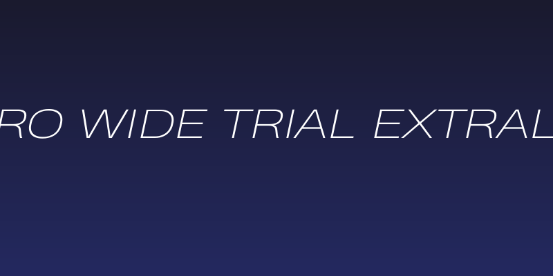 Heading Pro Wide Trial ExtraLight Italic Social Header