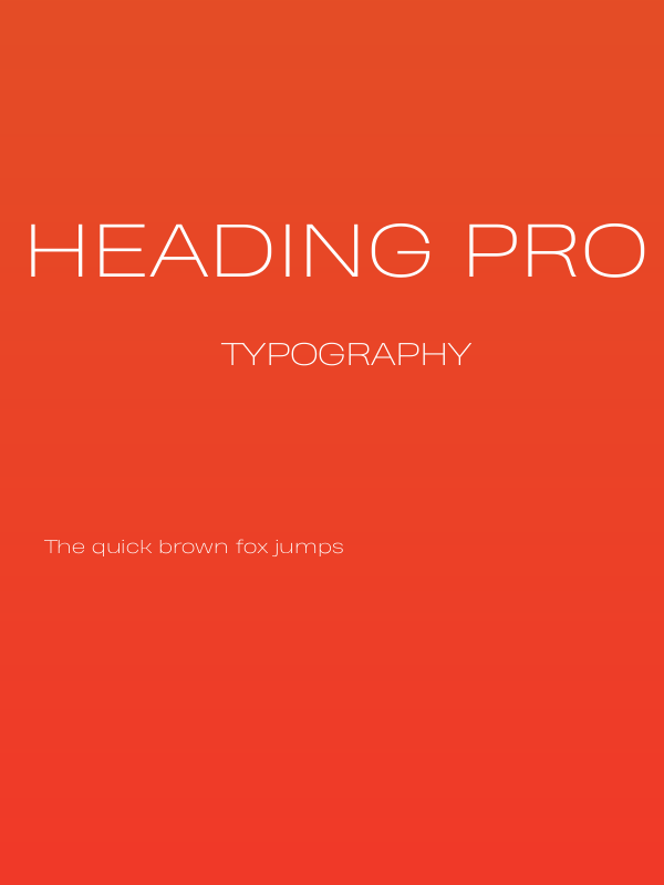 Heading Pro Wide Trial ExtraLight Poster