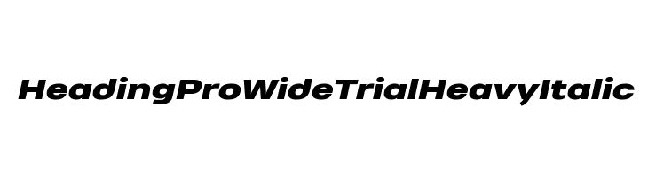 Heading Pro Wide Trial Heavy Italic  les polices de caractères gratuit tlcharger