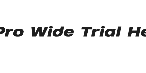 Heading Pro Wide Trial Heavy Italic Logo