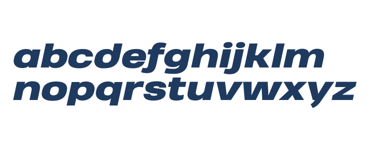 Heading Pro Wide Trial Heavy Italic Lowercase