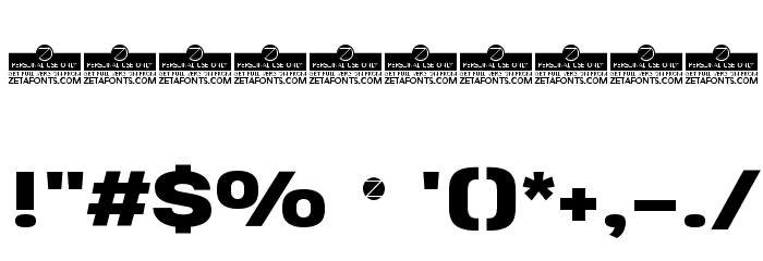 Heading Pro Wide Trial Heavy Font OTHER CHARS