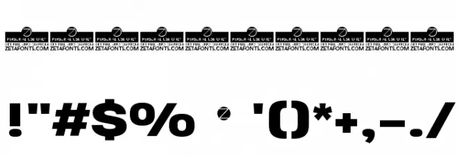 Heading Pro Wide Trial Heavy Font OTHER CHARS