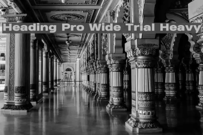 Heading Pro Wide Trial Heavy Font examples