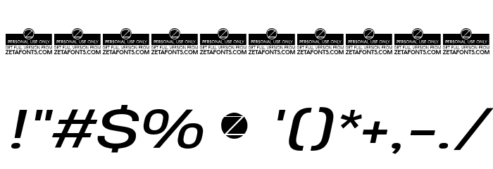 Heading Pro Wide Trial Italic Font OTHER CHARS