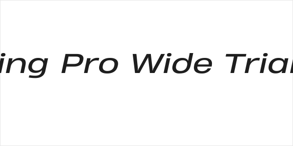 Heading Pro Wide Trial Italic Logo