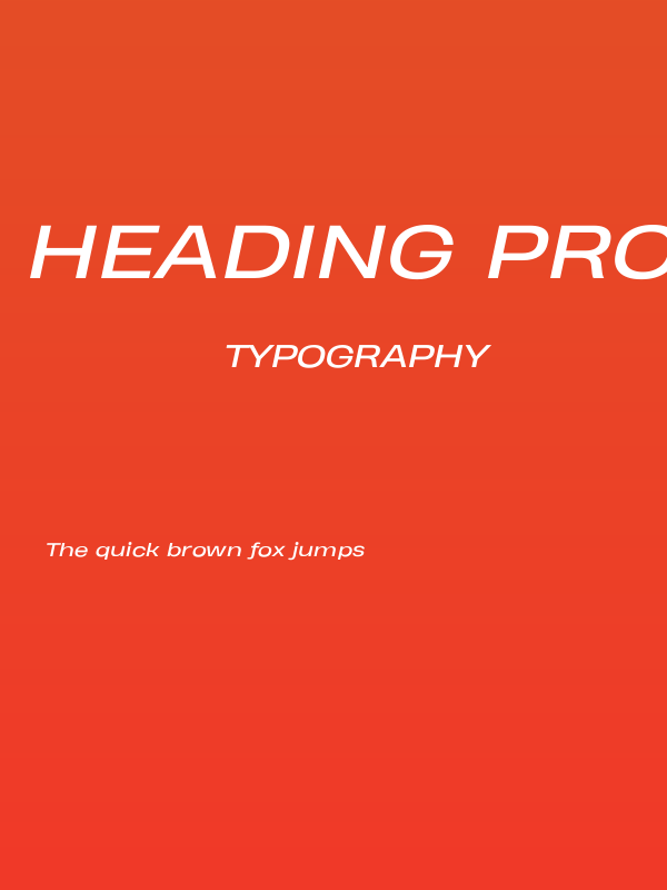 Heading Pro Wide Trial Italic Poster