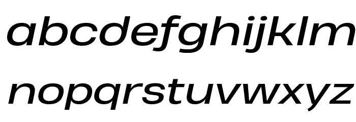 Heading Pro Wide Trial Italic Font LOWERCASE