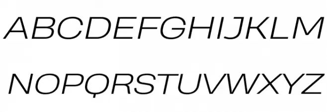 Heading Pro Wide Trial Light Italic Fuentes MAYÚSCULAS