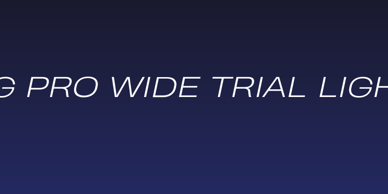 Heading Pro Wide Trial Light Italic Social Header