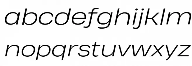 Heading Pro Wide Trial Light Italic फ़ॉन्ट लोअरकेस