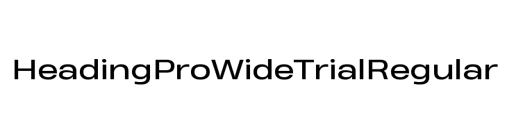 Heading Pro Wide Trial Regular  Free Fonts Download