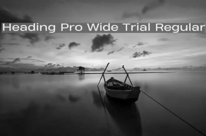 Heading Pro Wide Trial Regular Font examples