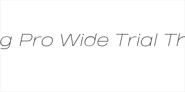 Heading Pro Wide Trial Thin Italic Logo