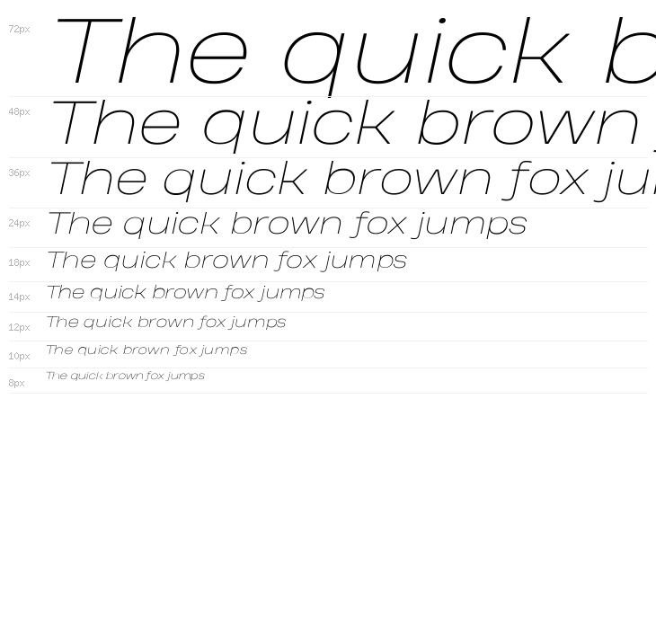 Heading Pro Wide Trial Thin Italic Waterfall