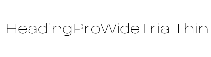 Heading Pro Wide Trial Thin Font