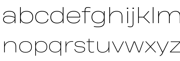 Heading Pro Wide Trial Thin Font LOWERCASE