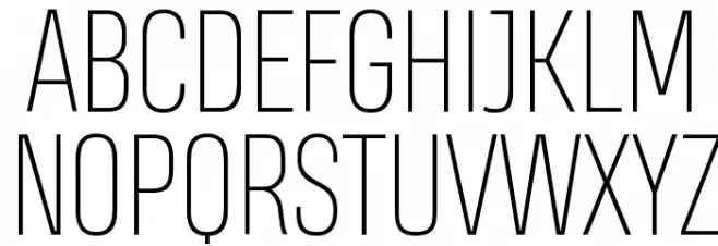 Heading Smallcase Pro Trial Thin Schriftart Groß