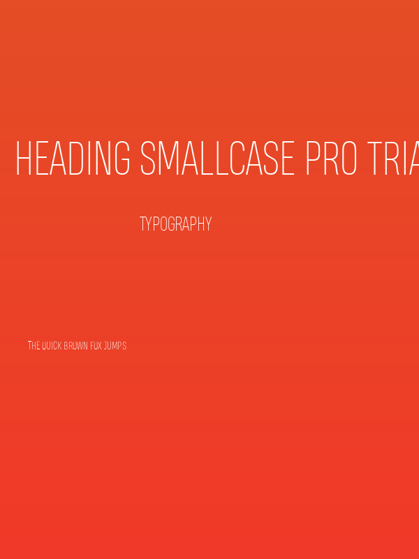 Heading Smallcase Pro Trial Thin Poster