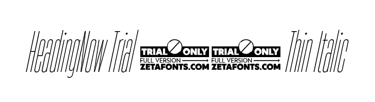 HeadingNow Trial 01 Thin Italic  les polices de caractères gratuit tlcharger