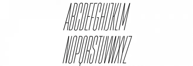 HeadingNow Trial 01 Thin Italic Schriftart Groß