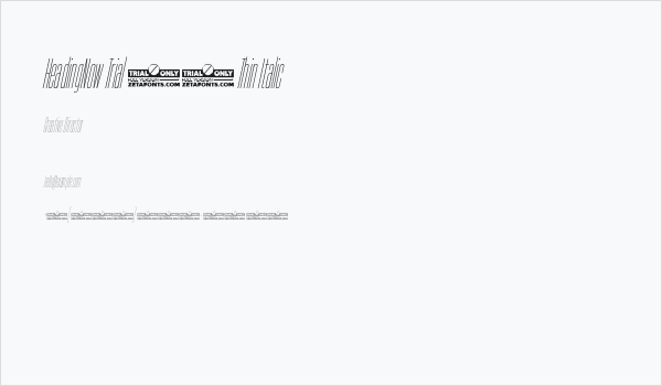 HeadingNow Trial 01 Thin Italic Business Card