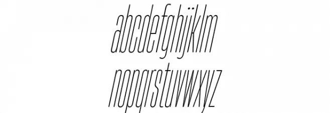 HeadingNow Trial 01 Thin Italic Font Litere mici