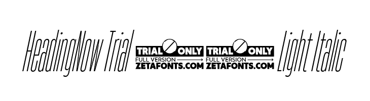 HeadingNow Trial 02 Light Italic  नि: शुल्क फ़ॉन्ट्स डाउनलोड