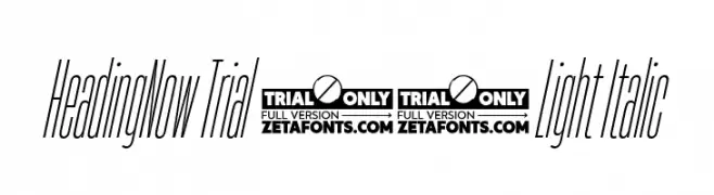 HeadingNow Trial 02 Light Italic  baixar fontes gratis