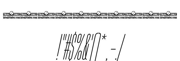 HeadingNow Trial 02 Light Italic Font OTHER CHARS