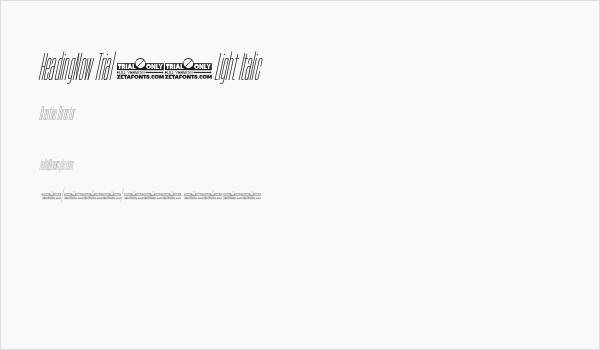 HeadingNow Trial 02 Light Italic Business Card