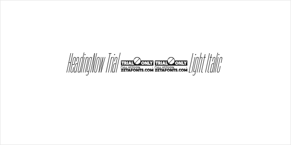 HeadingNow Trial 02 Light Italic Logo