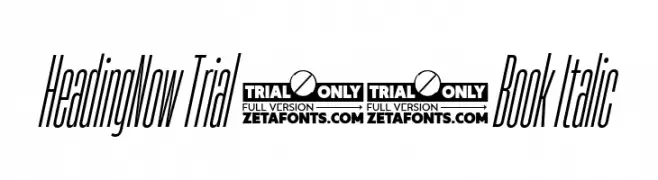 HeadingNow Trial 03 Book Italic  Fuentes Gratis Descargar