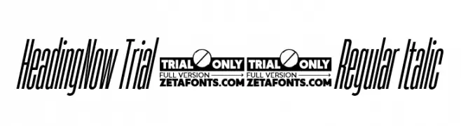 HeadingNow Trial 04 Regular Italic  免费字体下载