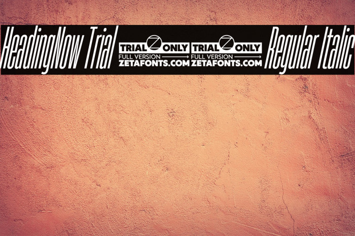 HeadingNow Trial 04 Regular Italic Example 2