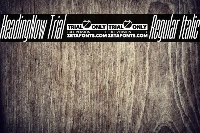HeadingNow Trial 04 Regular Italic Example 3