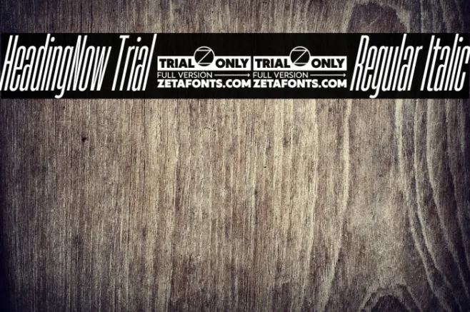 HeadingNow Trial 04 Regular Italic Example 3