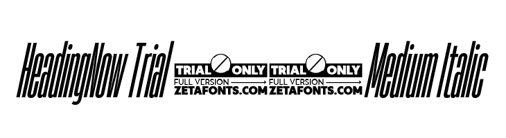 HeadingNow Trial 05 Medium Italic  لخطوط تنزيل